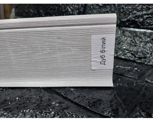 Плинтус Floor Decor Slim дуб белый 2500x80х7 мм купить по цене 92 грн