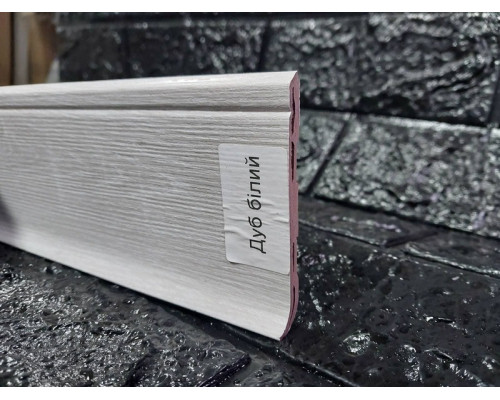 Плинтус Floor Decor Slim дуб белый 2500x80х7 мм купить по цене 92 грн