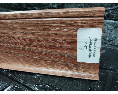 Плинтус Floor Decor Slim дуб натуральный коричневый 2500x80х7 мм купить по цене 92 грн