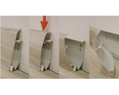 Плинтус Korner EVO 70 (005 Скаристый дуб 70*20,7*2500 мм) купить по цене 56 грн