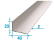 Алюминиевый уголок 40x20x2 М/П купить по цене 145 грн