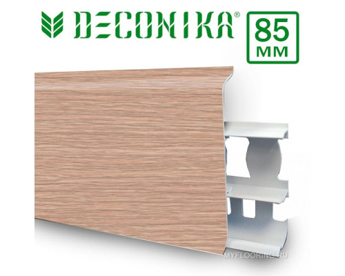Напольный плинтус Ideal Deconika 85 мм Дуб северный 213 купить по цене 90 грн