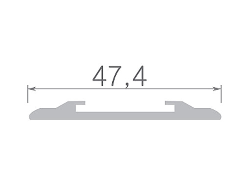 Алюминиевый порог с антискользовой резиновой вставкой купить по цене 100 грн