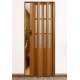 Двери гармошка Дуб остеклённые 860х2030х10мм раздвижные пластиковые купить по цене 3400 грн