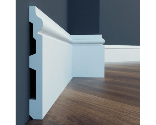 Плинтус напольный под покраску, ударопрочный, дюрополимер CEZAR Elegance LPC- 22 размер 2.44х117х14.5мм М/П купить по цене 195 грн