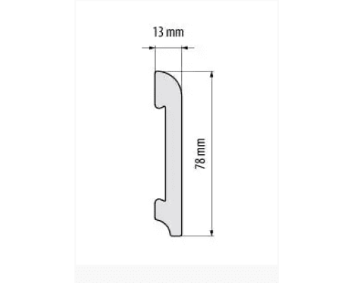 Плинтус напольный под покраску ударопрочный, дюрополимер CEZAR Elegance LPC-11 размер 2.44х78х13мм М/П купить по цене 145 грн