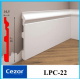 Плинтус напольный под покраску, ударопрочный, дюрополимер CEZAR Elegance LPC- 22 размер 2.44х117х14.5мм М/П купить по цене 195 грн