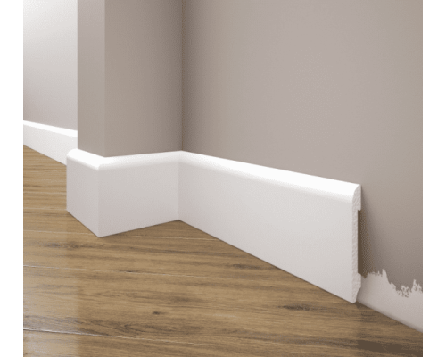 Плинтус напольный под покраску ударопрочный, дюрополимер CEZAR Elegance LPC-11 размер 2.44х78х13мм М/П купить по цене 145 грн