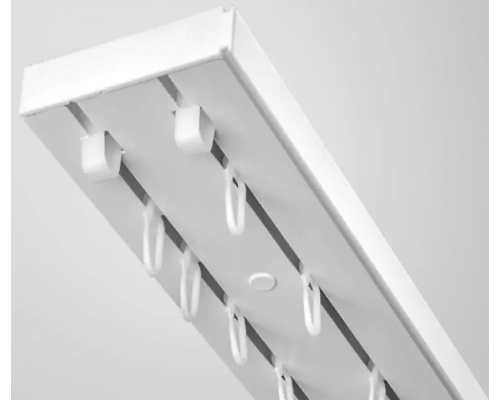 Карниз усиленный потолочный двойной КСМ с крючками саморезами купить по цене 165 грн