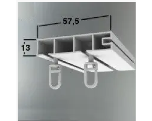Карниз двойной ОМ с Белой лентой 50 мм цена за комплект купить по цене 235 грн