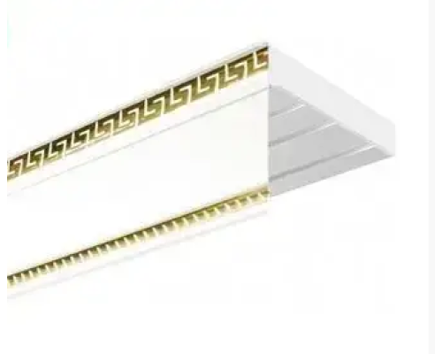 Декоративная лента на потолочный карниз Бленда Меандр 3 Белый на потолочный карниз КСМ 70 мм купить по цене 160 грн