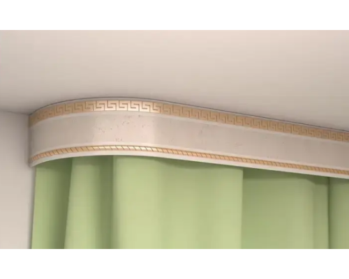 Декоративная лента на потолочный карниз Бленда Меандр 3 Белый на потолочный карниз КСМ 70 мм купить по цене 160 грн