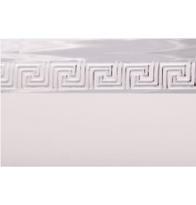 Лента декоративная 50мм Бленда для потолочного карниза ОМ меандр серебро