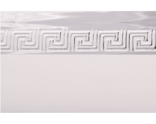 Лента декоративная 50мм Бленда для потолочного карниза ОМ меандр серебро купить по цене 110 грн