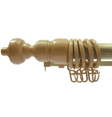 Карниз трубчатый металлопластиковый Светлый дуб двойной толщина 28мм с пластиковой фурнитуррой