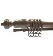 Карниз трубчатый металлопластиковый Орех  двойной толщина 28мм с пластиковой фурнитуррой