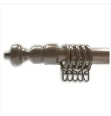 Карниз трубчатый металлопластиковый Орех  одинарный толщина 28мм с пластиковой фурнитуррой