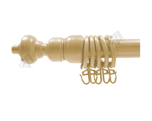 Карниз трубчатый металлопластиковый Ольха одинарный толщина 28мм с пластиковой фурнитуррой купить по цене 170 грн