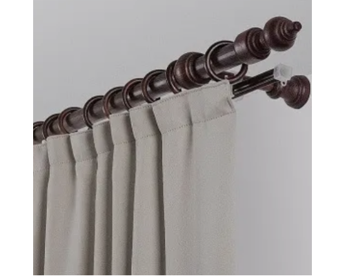 Карниз трубчатый металлопластиковый Венге двойной толщина 28мм с пластиковой фурнитуррой купить по цене 280 грн