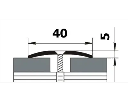 Ламинированный порог для пола открытого монтажа, ширина 39мм х 4мм (П-32) купить по цене 80 грн