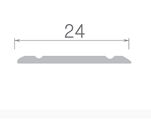 Порог напольный алюминиевый Серебро 24-мм ширина купить по цене 50 грн