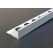 Наружный профиль для плитки L-образный 10 мм серебро 2,7 м