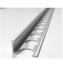 Наружный профиль для плитки L-образный 12 мм серебро 2,7 м