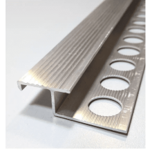 Алюминиевый усиленный Z-образный профиль для плитки 10 мм.  без покрытия 2.7 м