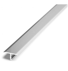Алюминиевый Т-профиль 13мм для плитки. АТ 13 анод серебро 2.7м